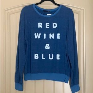 Red wine & blue top M